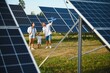 © Serhii - Happy family near solar panels. Alternative energy source