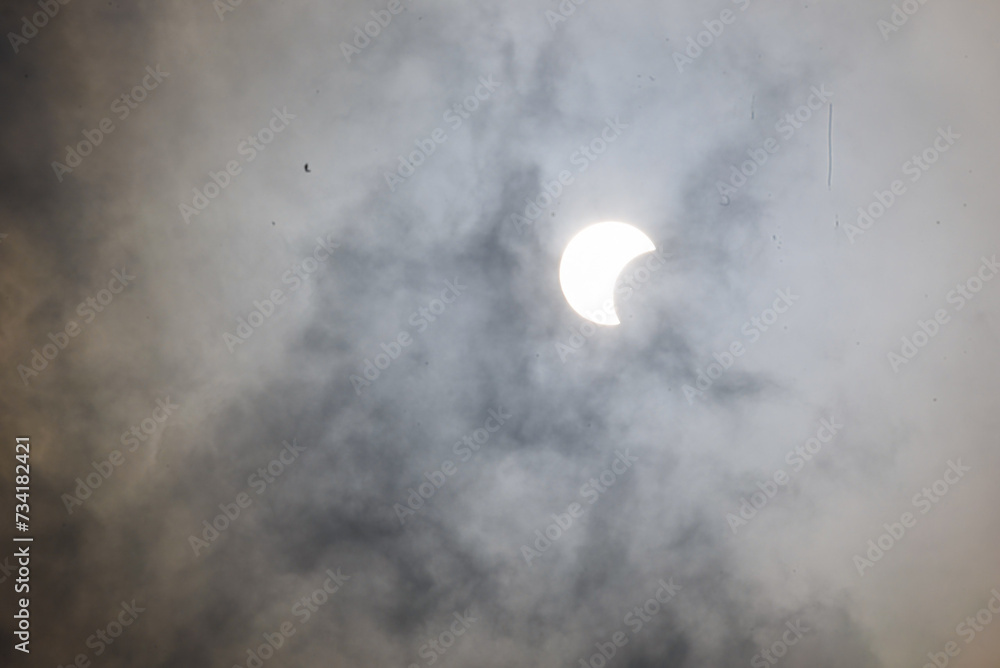 On October 14, 2023, the New Moon's annular Solar Eclipse occurred in ...