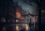 Fototapeta Big Ben - Christmas in London. Generative AI