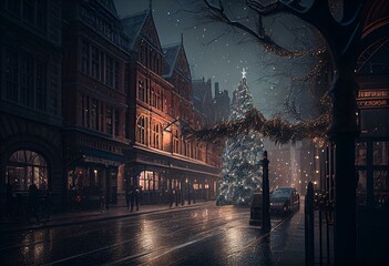 Christmas in London. Generative AI