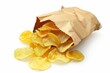 A bag of chips isolated on a white background