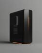 © Andrii  - Professional Computing: Black PC Against Grey