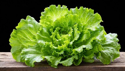 Canvas Print - fresh lettuce isolated on transparent background png