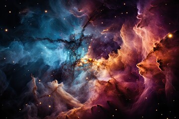 sparkling nebula with newborn stars., generative ia
