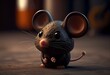 3D Cartoon Mouse Isolated. Generative AI