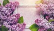 © Pauline - blooming lilac flowers beautiful bouquet of fresh lilacs in spring frame for birthday invitation wedding minimalistic print illustration royal colors dreamy gentler artistic image soft focus