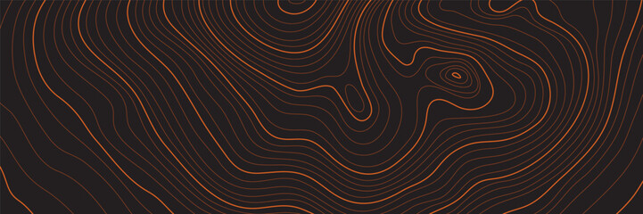 Wall Mural - The stylized height of the topographic contour in lines and contours. The concept of a conditional geography scheme and the terrain path. Ultra wide size. Vector illustration.