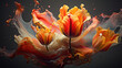 Abstract elements into the tulips theme, visually engaging and universally appealing background Ai Generative
