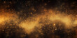Space, stars and nebula in golden color	