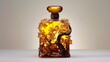 a perfume bottle made of amber