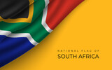 Fototapeta Tulipany - National flag of South Africa country