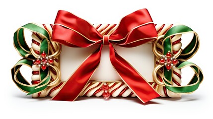 Canvas Print - decoration holiday ribbon frame