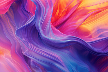 Canvas Print - mesmerizing blend of vibrant colors swirling together