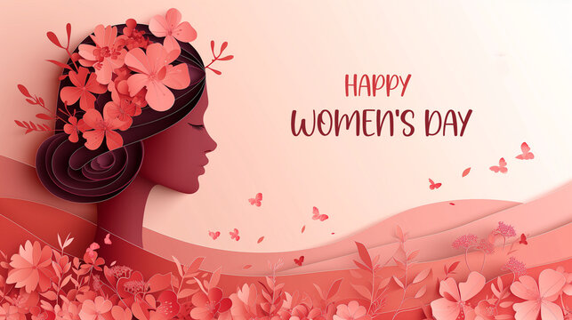 Women's day greeting card vector