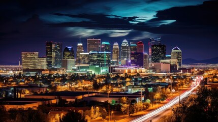 lights phoenix arizona night