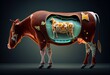 Life cycle of liver fluke in cows. Generative AI