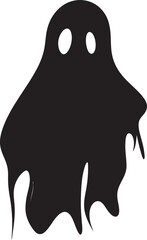 Pocket Ghost Pals Lovable Black Ghost Icons Smidgeon Sized Spooky Friends Cute Ghost Illustrations