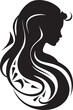 © BABBAN - Obsidian Whisperer Black Floral Woman Symbol Midnight Serenade Floral Face Icon Design