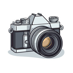 Vintage film photo camera vector illustration