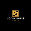 pg or gp luxury abstract initial square logo design inspiration