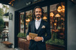 Photo of a waiter wearing suit