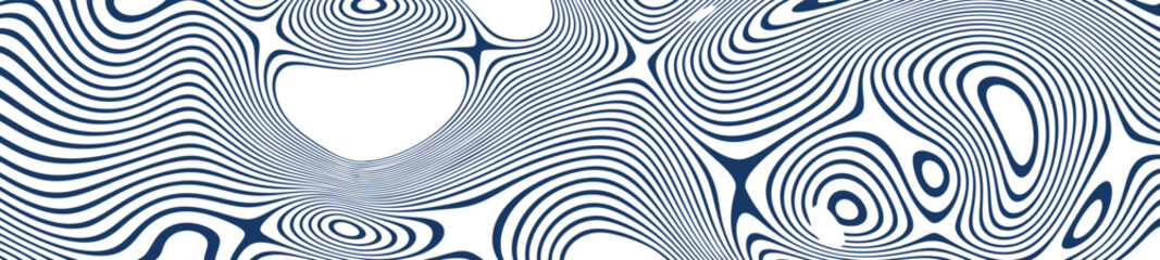 Wall Mural - abstract background 3d fluid wave lines in blue and white. flat vector illustration isolated on whit