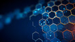 © Derby - Modern science background hexagon lines and points wave flow abstract background
