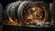© PikePicture - engineering tunnel boring machine