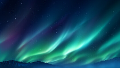 Wall Mural - majestic winter landscape star trail illuminates vibrant, glowing star field generated by ai