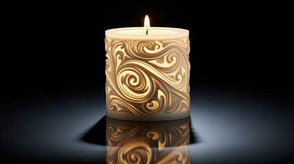 Wall Mural - wax candle burning