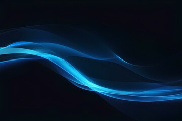 blue Light Wave Background , created by ai generated