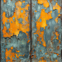 Metal with patina and rust, seamless tile, ai generated