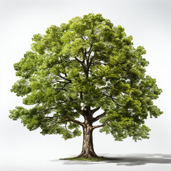 Wall Mural - Alder tree, white background