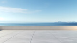 Fototapeta  - Empty concrete floor, universal minimalist background for presentations