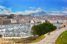 Marseille, France Panorama, Famous Harbour.