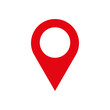 © Сергей Полякевич - A red map pin with a circle in the middle on a white background