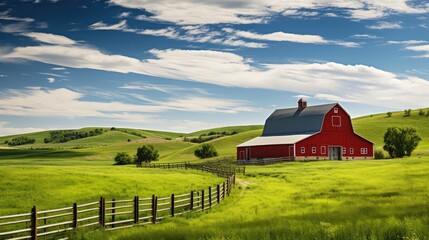 Canvas Print - crops red farm