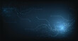 © Chor muang - Circuit board technology background.Vector abstract technology illustration Circuit board on dark blue background.High-tech circuit board connection system concept.