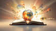 © Kpow27 - book background with globe abstract, world book day