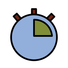 Poster - Clock Count Hour Filled Outline Icon