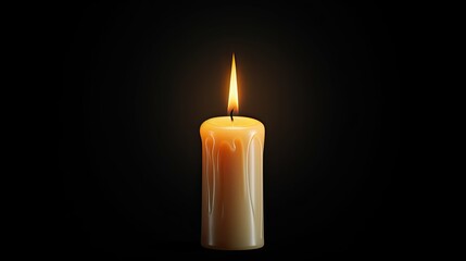 Wall Mural - light candle transparent background In