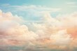 Pastel clouds and sky with neutral ground. Generative AI