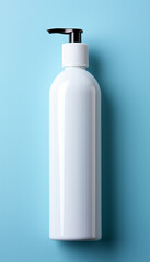 Sticker - Blue bottle of moisturizer, symbol of cleanliness and hygiene generated by AI