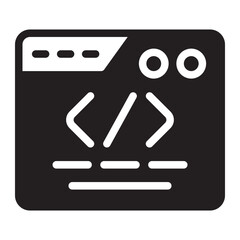 coding glyph icon
