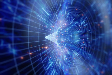 the coiled space of time is connected by a tunnel or wormhole, the einstein-rosen bridge. science fi