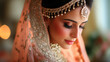 © Jammer Gene - Beautiful Indian bride portrait with traditional Hindu jewelry on her wedding day.