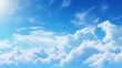 blue sky and clouds - bright climate peaceful weather daylight heavenly background, generative, ai