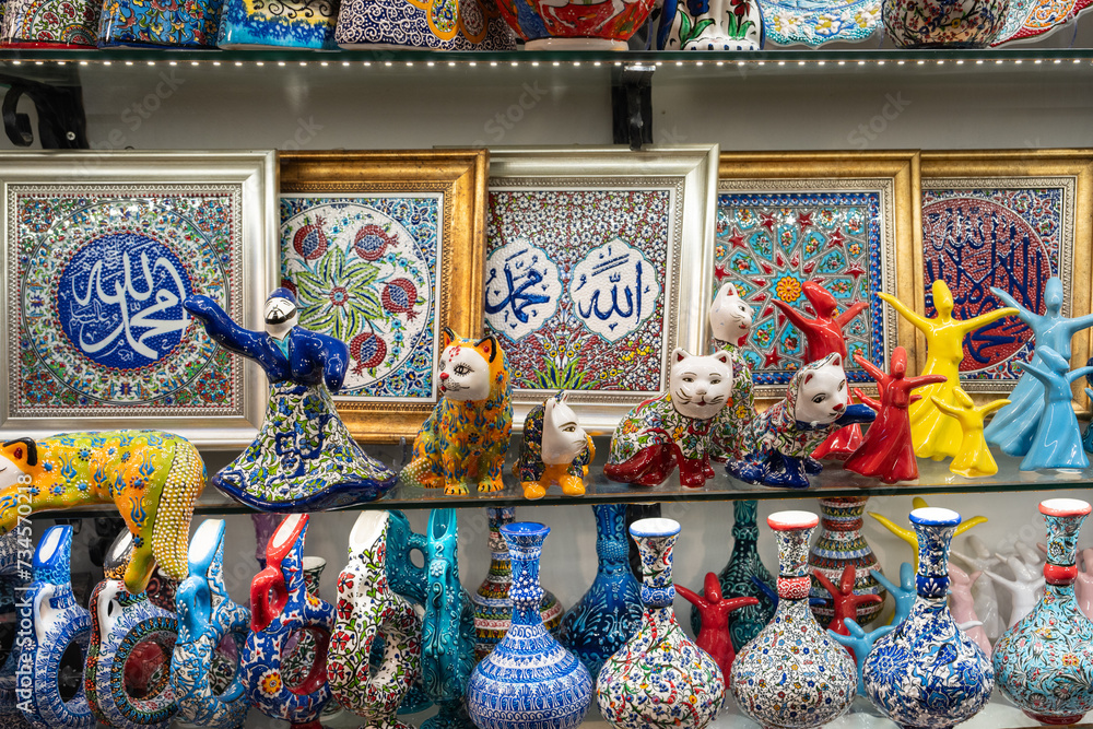 Colorful Souvenirs in the Touristic Travel Destinations Grand Bazaar ...