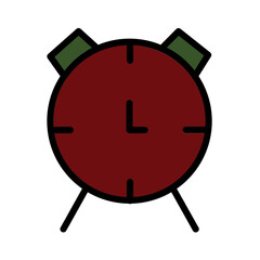 Poster - Alarm Alert Time Filled Outline Icon