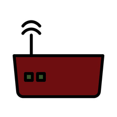 Sticker - Acces Network Router Filled Outline Icon